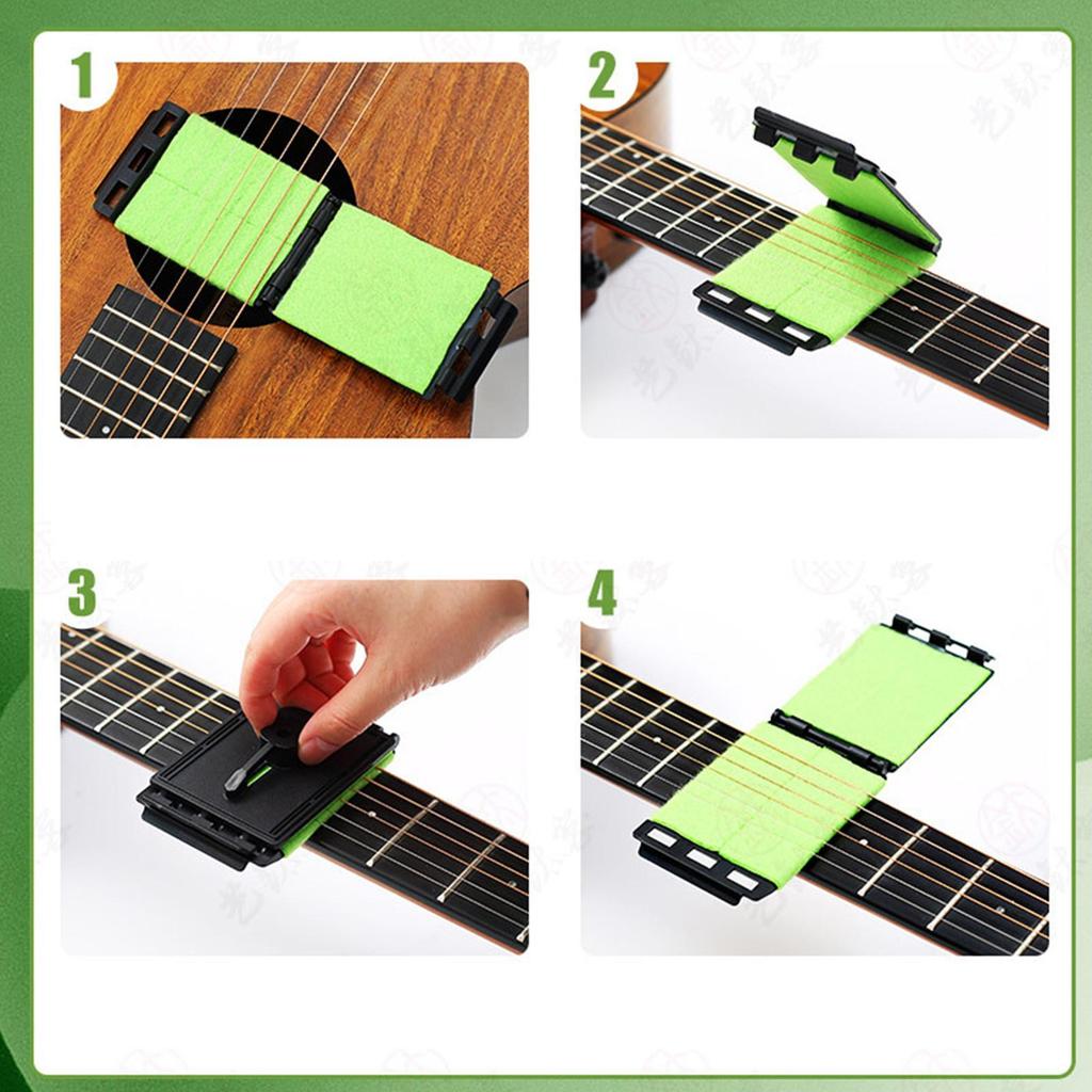 Electric Guitar Bass String Scrubber Rub Cleaning Tool Maintenance Care Guitar String Cleaner Guitar Accessories Acoustic Guitar
