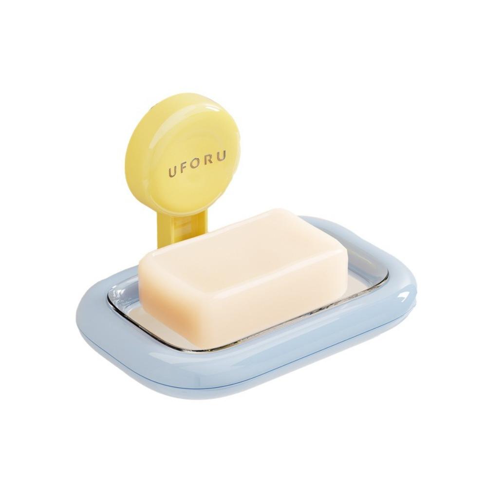 Wall Mounted Soap Dish Holder Non Perforated Soap Storage Tray Suction Cup Soap Box  Bathroom