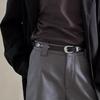 Black Rivet Waistband PU Leather Dress Jeans Belt Fashion Y2K Waist Belt  Spicy Girls