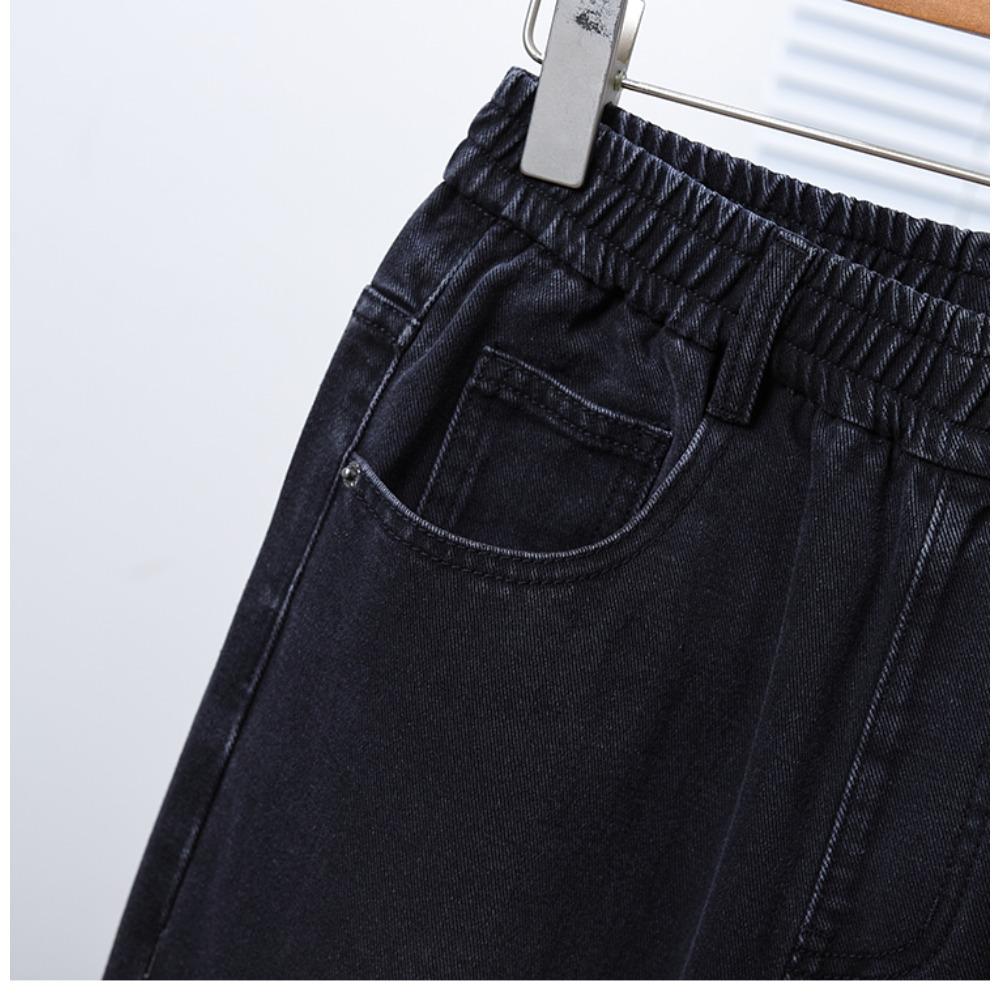 Dimanaf 2025 Nadměrná velikost Podzimní Dámské Džínové Kalhoty Denim Dámské Elastické Základní Černé S Vysokým Pasem Nadměrné Velikosti Módní Nové Kalhoty 5XL