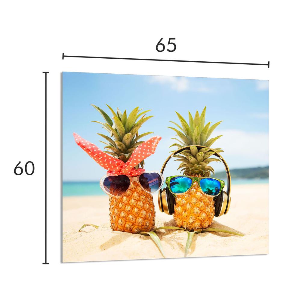 PANEL SZKLANY DO KUCHNI 65x60 Ananas