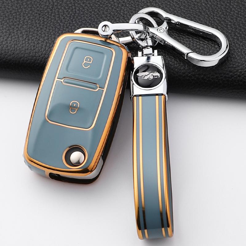 New Tpu Car Key Case Cover Shell For Vw Volkswagen Polo Tiguan Passat Golf Jetta Lavida Skoda Octavia 2 3 Button Accessories
