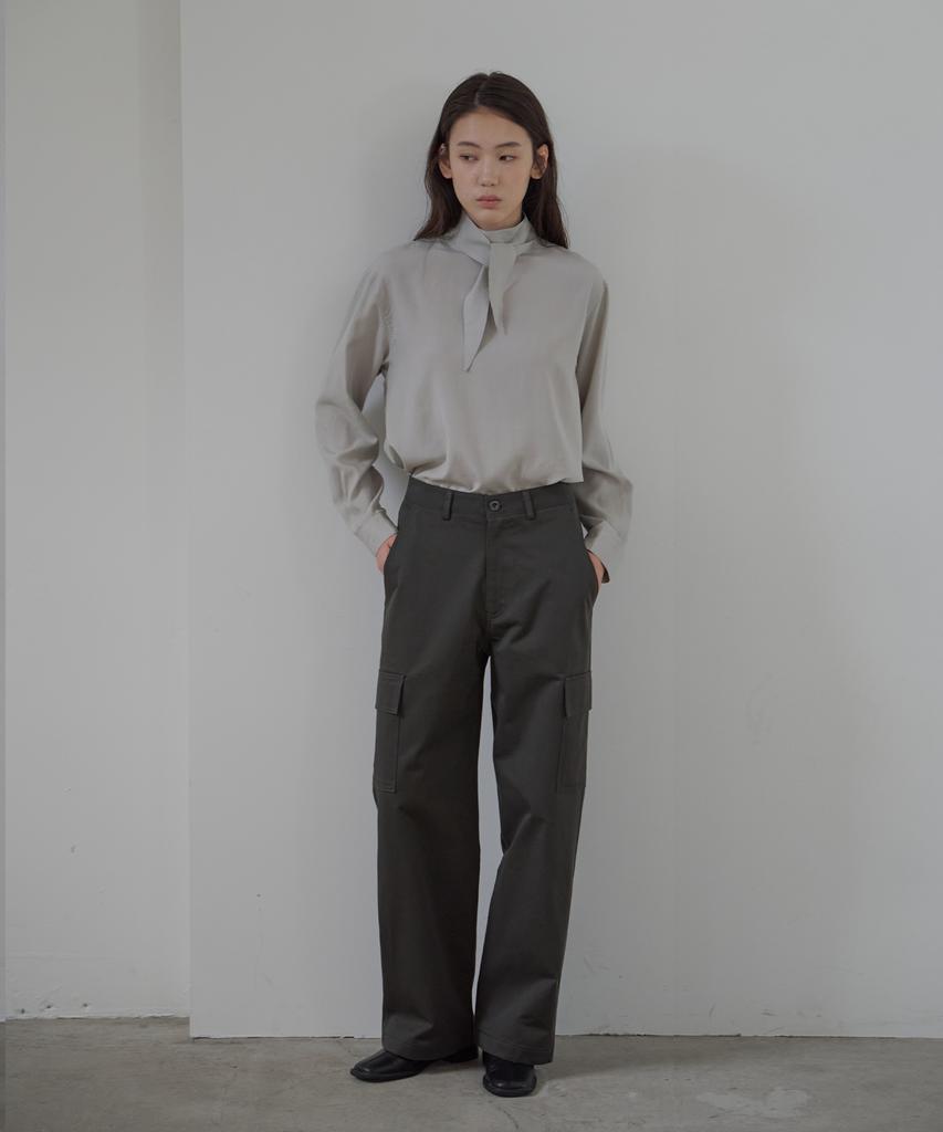 BUT'TON Cargo Pocket Wide Pants (Charcoal)