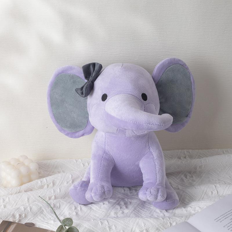 Peluche Morbido Elefante 25cm/9.84in - Giocattolo di Peluche Carino Soffice Colorato (Più colori: Rosa/Blu/Viola/Arcobaleno) - Partire