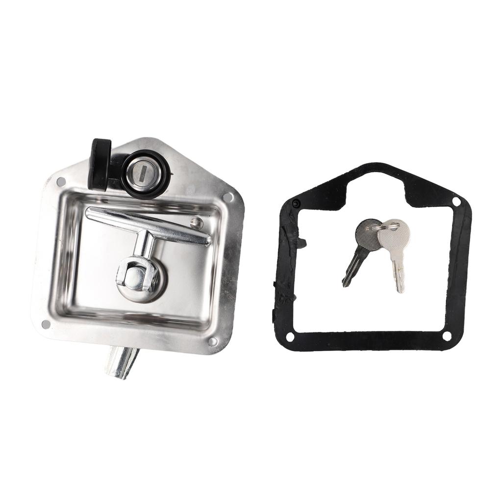 RV Truck Door Tool Box Lock Standard Flush Stainless Steel Paddle Handle Locking Latch Lock Handle Paddle Heavy Duty Locks Mount