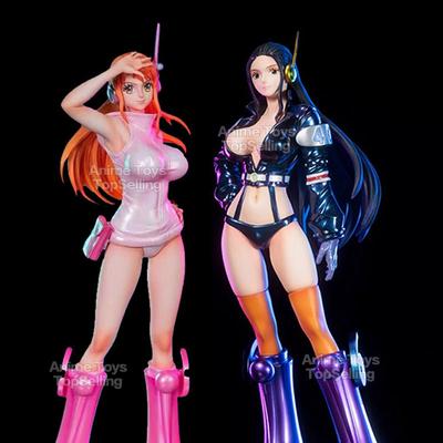 26cm/10.23in Anime One Piece Action Figure Robin Figure Nami Figure PVC Toys Statue Model Collectible Toys Gifts