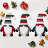 3pcs Handmade Christmas Gnome Cutlery Cover Exquisite Xmas Tableware Storage Bag  Home Xmas Decor
