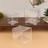 Square Transparent Acrylic Flower Pots Breathable Bonsai Plant Pot Desktop Decoration For Garden Yard Living Room Balcony