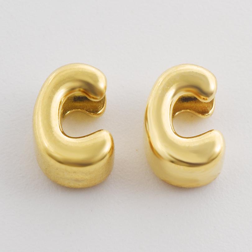 3/6pcs Real Gold Plated A-Z Stainless Steel Beads For Jewelry Making Supplies 2mm Hole Spacer/Loose Bead DIY Handmade Materials