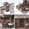 3D Wooden Christmas House Puzzle Model - Micro Landscape Scene Decor