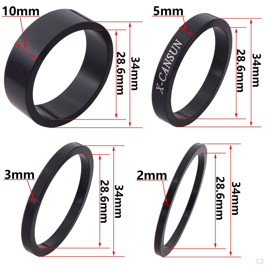 12-teiliges Headset-Spacer-Set für Mountainbikes, Leichtgewicht