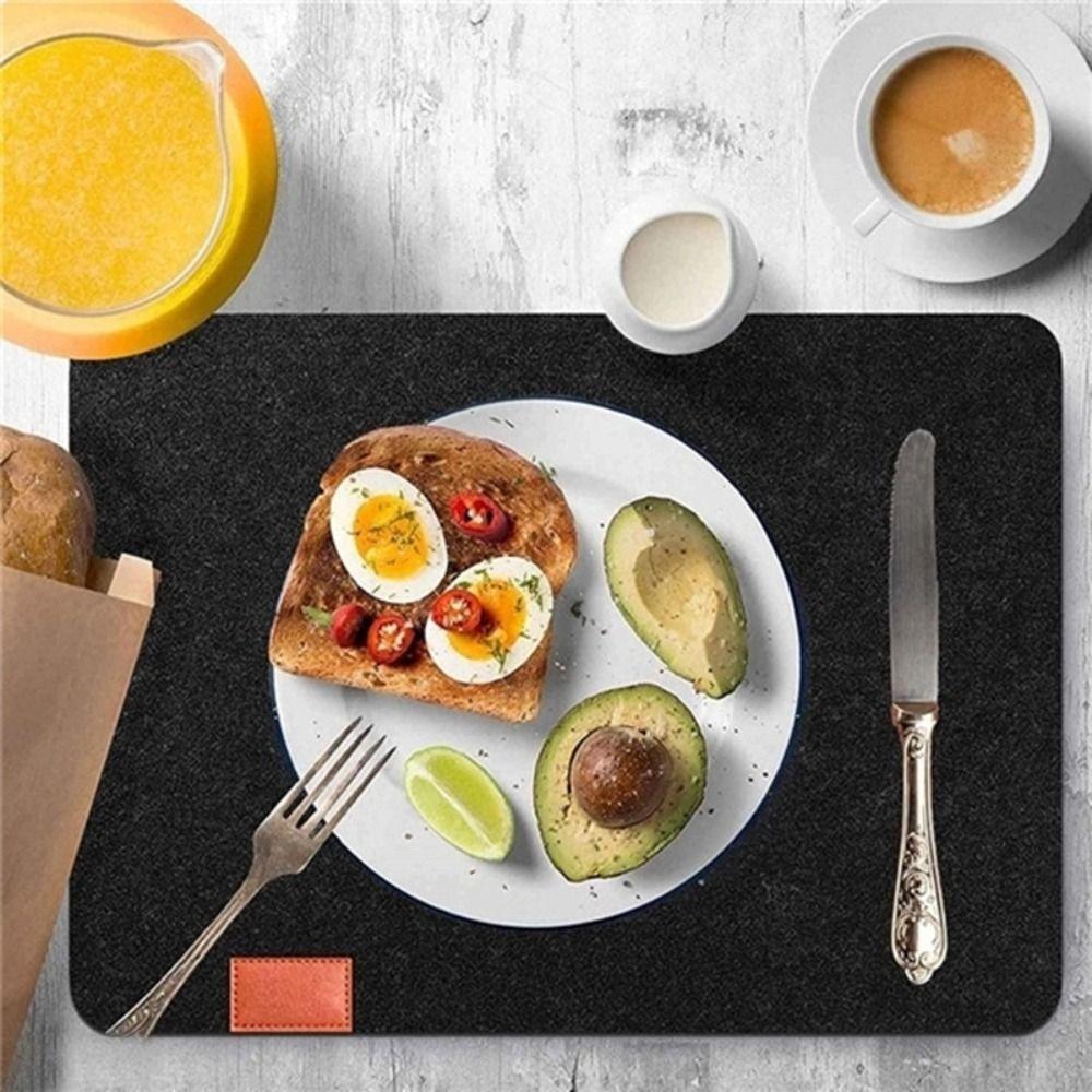 3ks/Sada Plstěná izolační prostírání Protiskluzová podložka podložka pod nádobí Sada podložka na stůl Domácí dekorace