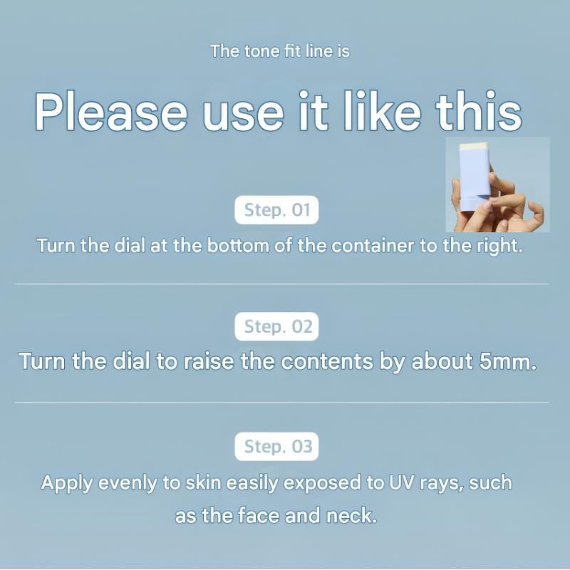 Tone Fit Sun Vegan No-Sebum Sun Stick SPF50+ PA++++ (Waterproof)18g