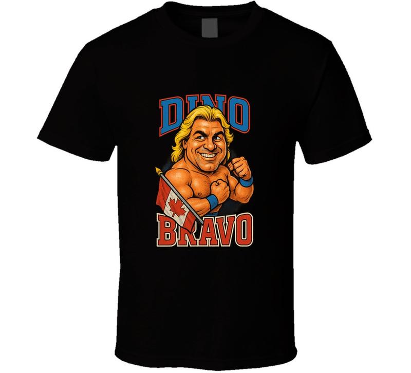 Dino Bravo Retro Wrestling Legend Caricature Unisex T-Shirt XXXL