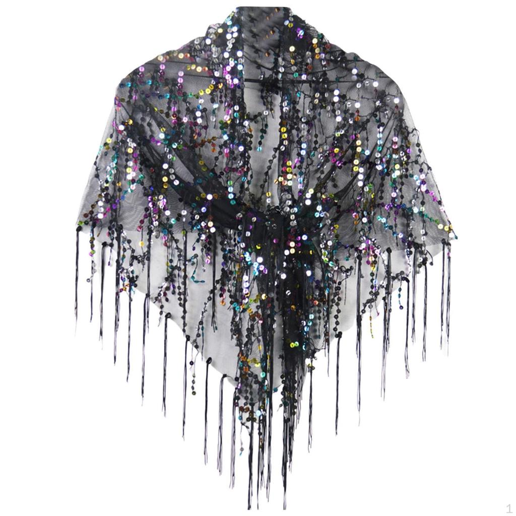 Elegant Women's Sequin Shawl Wrap for Special Occasions