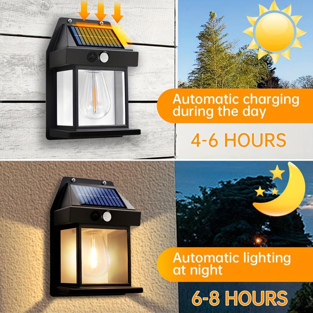 Outdoor Solar Lantern IP65 Waterproof Outdoor Wall Lamp Last Up To 8H Solar Lawn Light Solar Yard Lamp for Pathway Villa Outdoor