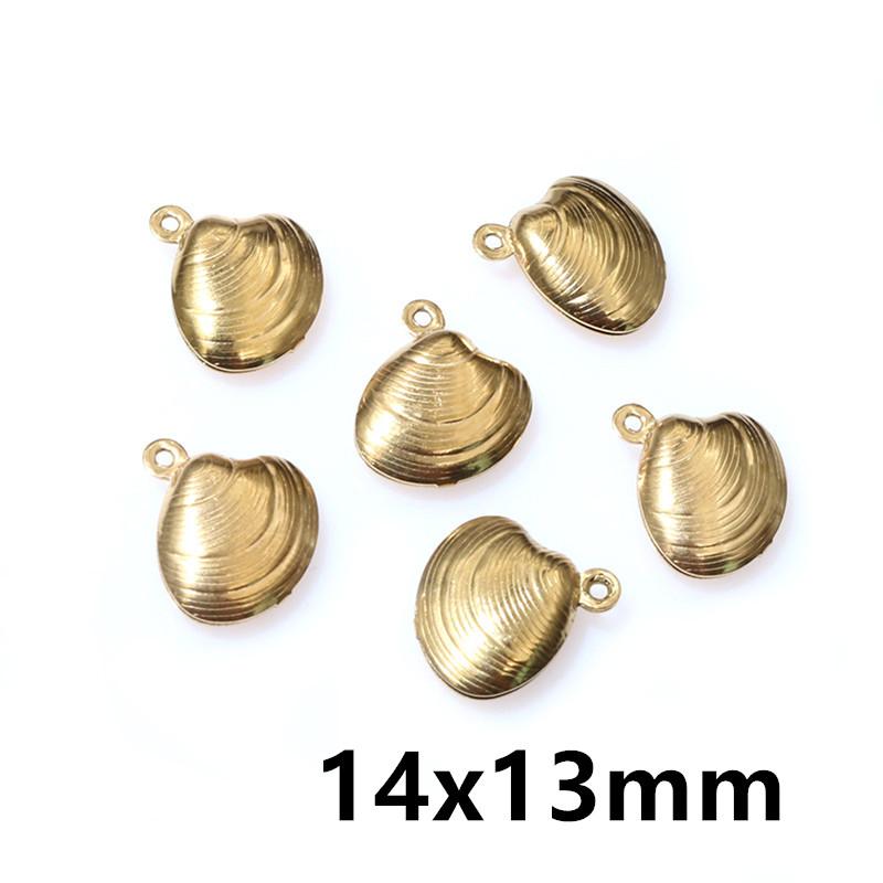 20pcs Shell Starfish Lobster Charms Pendant Stainless Steel Crafts DIY Jewelry Making Accessories for Necklace Bracelet Earrings