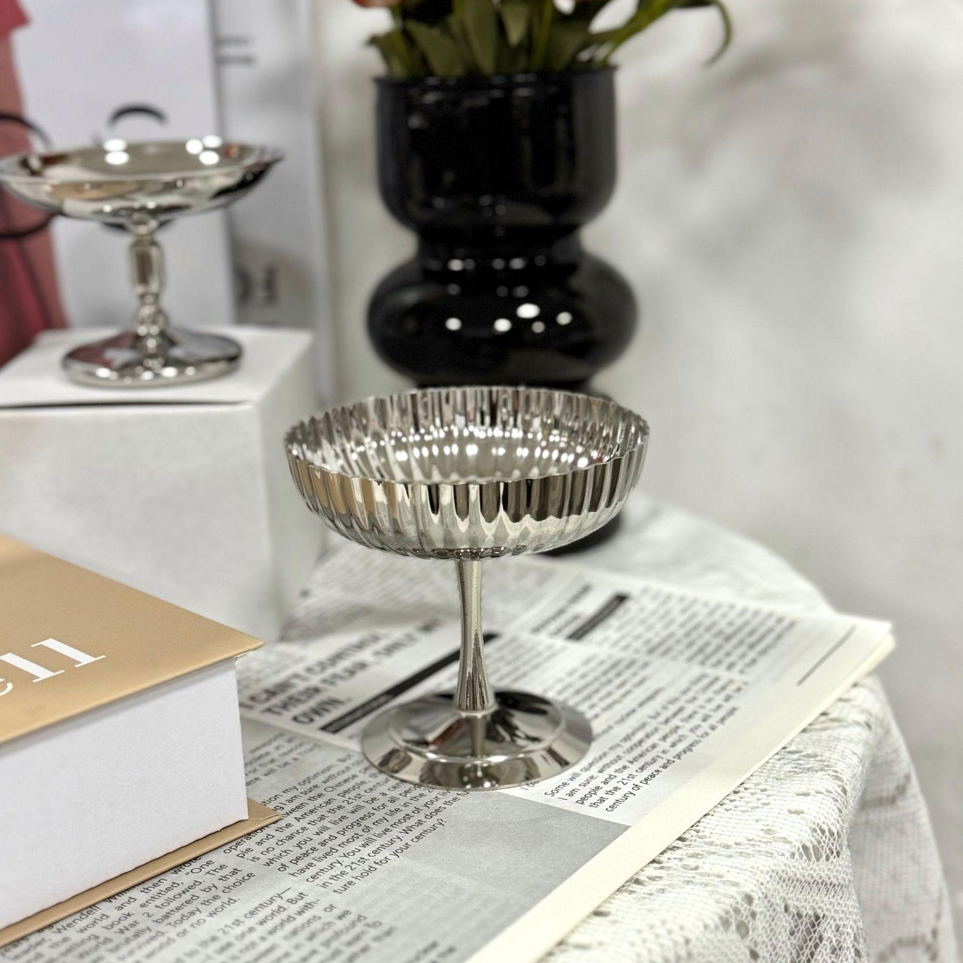 

304 Stainless Steel Ice Cream Cup Dessert Cup Vintage High Foot Pudding Cup INS Blogger Same Style