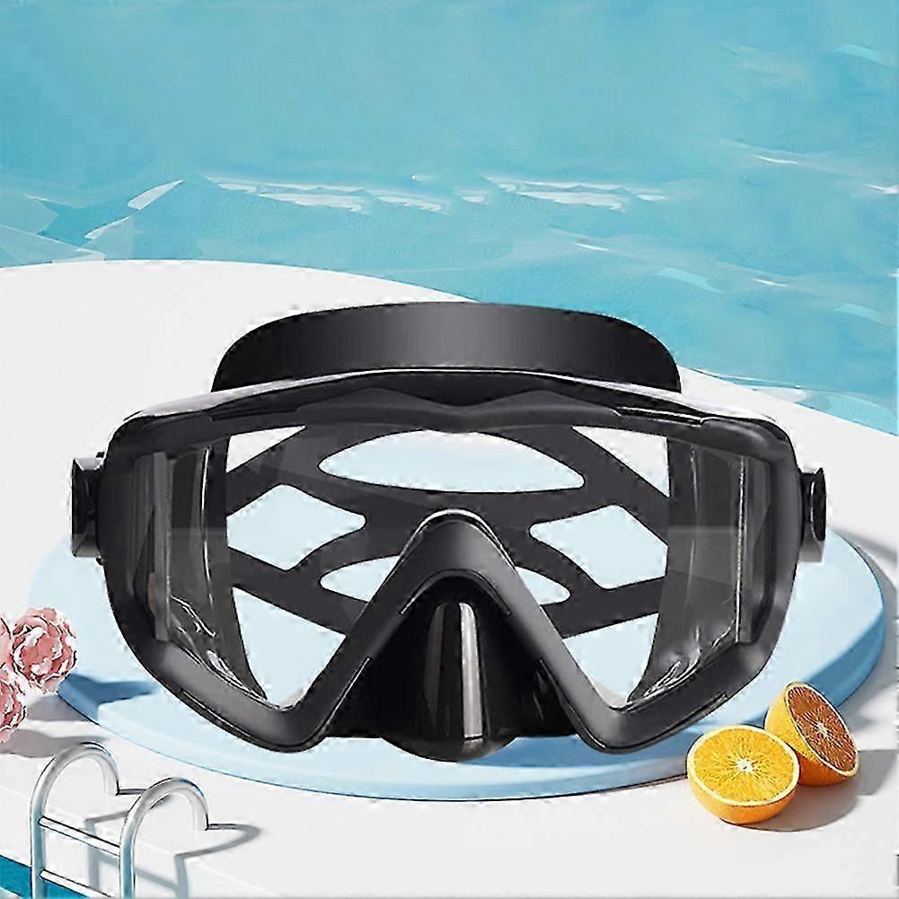 Anti-Leak Dive Swimming Goggles Tempered Glass Swim Mask Goggles with Nose Cover Professional Snorkeling Gear