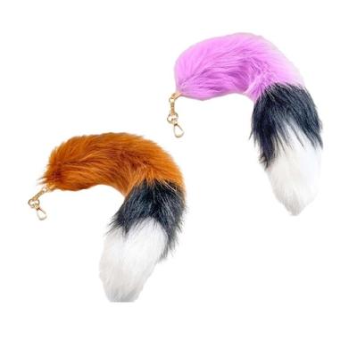 Foxes Tail Keychain Cosplays Toy Foxes Tail Keyring Bag Hangings Pendant Charm