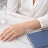 Pulsera para Mujer, Pulsera Brillante Incrustada con Circonita Cúbica con Tecnología de Engaste de Garras, Pulsera de Cadena Ajustable para Regalo de Joyería