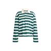 Originals LS GFX Striped Minimalist Pullover Long Sleeve Polo Shirt Women Tops KF2326