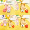 Adorable Jinnew Cream Bear Face Holding Keychain Resin Pendant Cute Decoration Gift