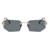 Serpentine Metal Personalized Trimmed Sunglasses Fashion Frameless Glasses Street Pography Trendy Sunglasses