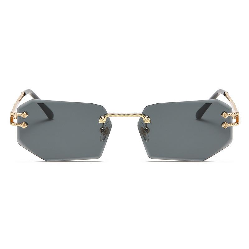 Serpentine Metal Personalized Trimmed Sunglasses Fashion Frameless Glasses Street Pography Trendy Sunglasses