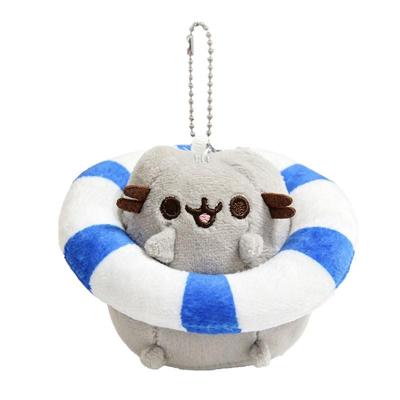 Plush Cat Keychain With Sweet Donut Ring For Kids And Collectors