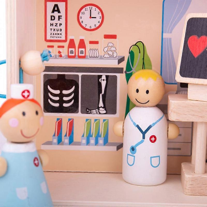 Bigjigs Toys Wooden Mini Hospital Play Set Toy