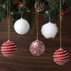 12pcs/box 7CM Christmas Ball Snowflake Xmas Tree Hanging Pendant Gift Foam Ball Crafts  Home Party
