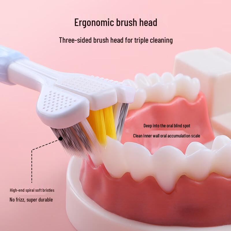 Garnier 4-Pack Three-Sided Soft Bristle Toothbrushes