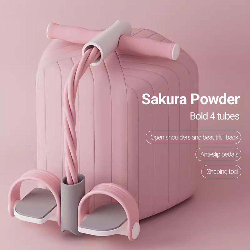 Resistance Bands 6-Tube Yoga Pedal Puller Resistance Band At Home Multifunctional Portable Tension Rope Bands Waist Arm Train Practical Use