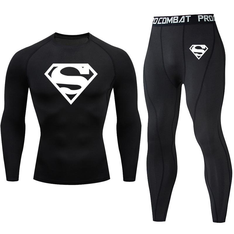 

Чоловічий швидковисихаючий компресійний спортивний набір з трьох предметів для бігу та баскетболу Large