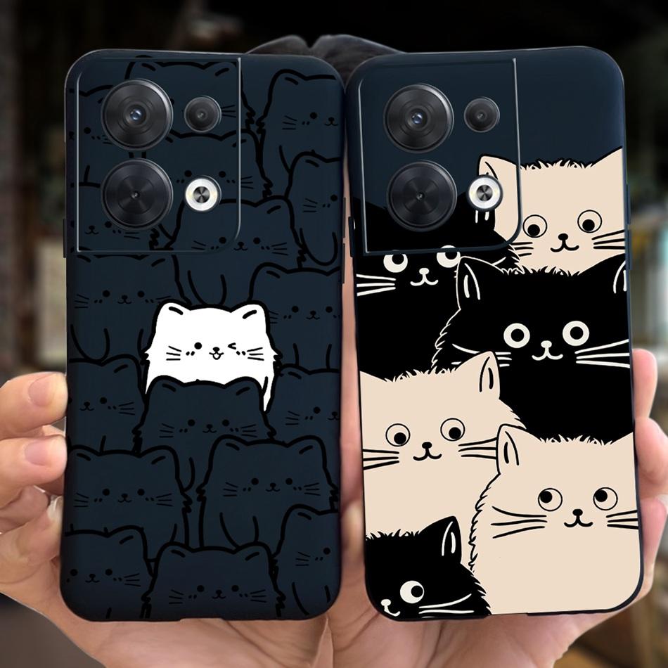 For OPPO Reno8 CPH2359 Case Reno8 Pro CPH2357 Reno 8 8Pro 5G Lovely Cartoon Candy Color Soft Silicone TPU Phone Back Cover