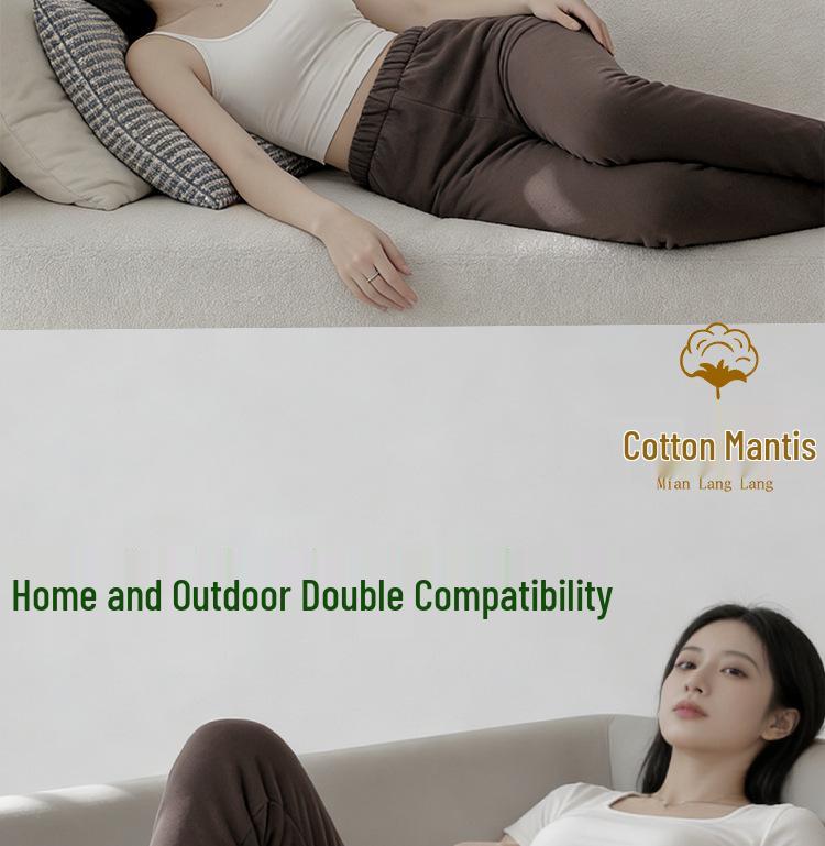 Winter Women's Hand-stitched Cotton Warm Pants - Thickened Old Cotton for Health and Comfort