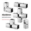 40 X 40 Mm Square Tube Fitting Stainless Steel Bolt Lock Joint for No Weld Frame Assembly, Shelving and Tables
