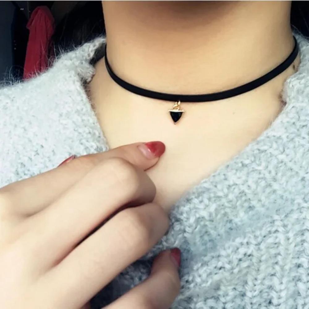 New Inspired Gothic Lolita Punk Choker Necklace Black Velvet Suede Steampunk Torques Jewelry Statement Colar Christmas Gift