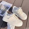 New Fashionable Comfort Women Flat Shoes Autumn Lightweight Breathable White Casual Sports Shoes Lace Up Women Platform Shoes
