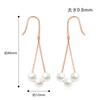 PHNIBIRD Pearl Earrings for 925 Pearl Day Women, 3-Row, Silver, Hypoallergenic, Earrings, Swinging, Wedding, Commuting, Gift, Women, Jewelry, Mother's
