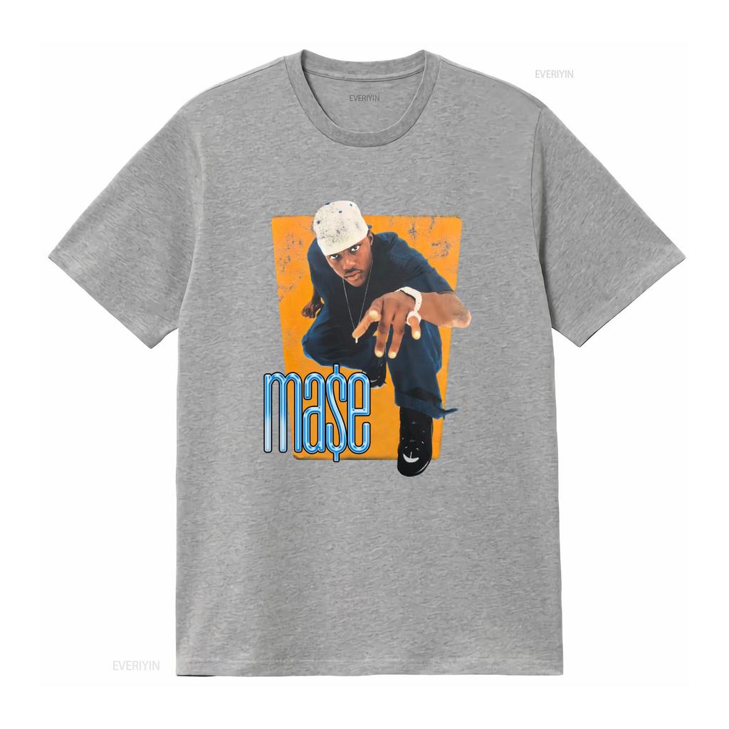 Vintage Mase Harlem World 1997 Album Promo T Shirt Retro Hip Hop Style Vintage Washed Comfortable Homme Breathable Stretched