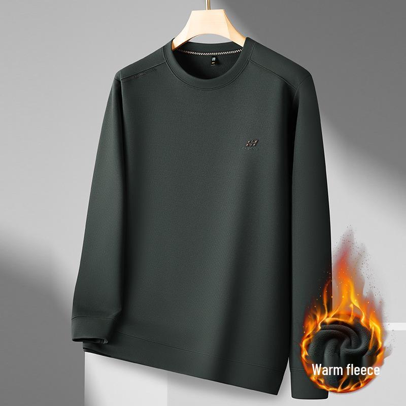 Herren 2025 Winter Übergröße Fleece-gefüttertes Rundhals-Sweatshirt - Verdickt & Lockerer Schnitt