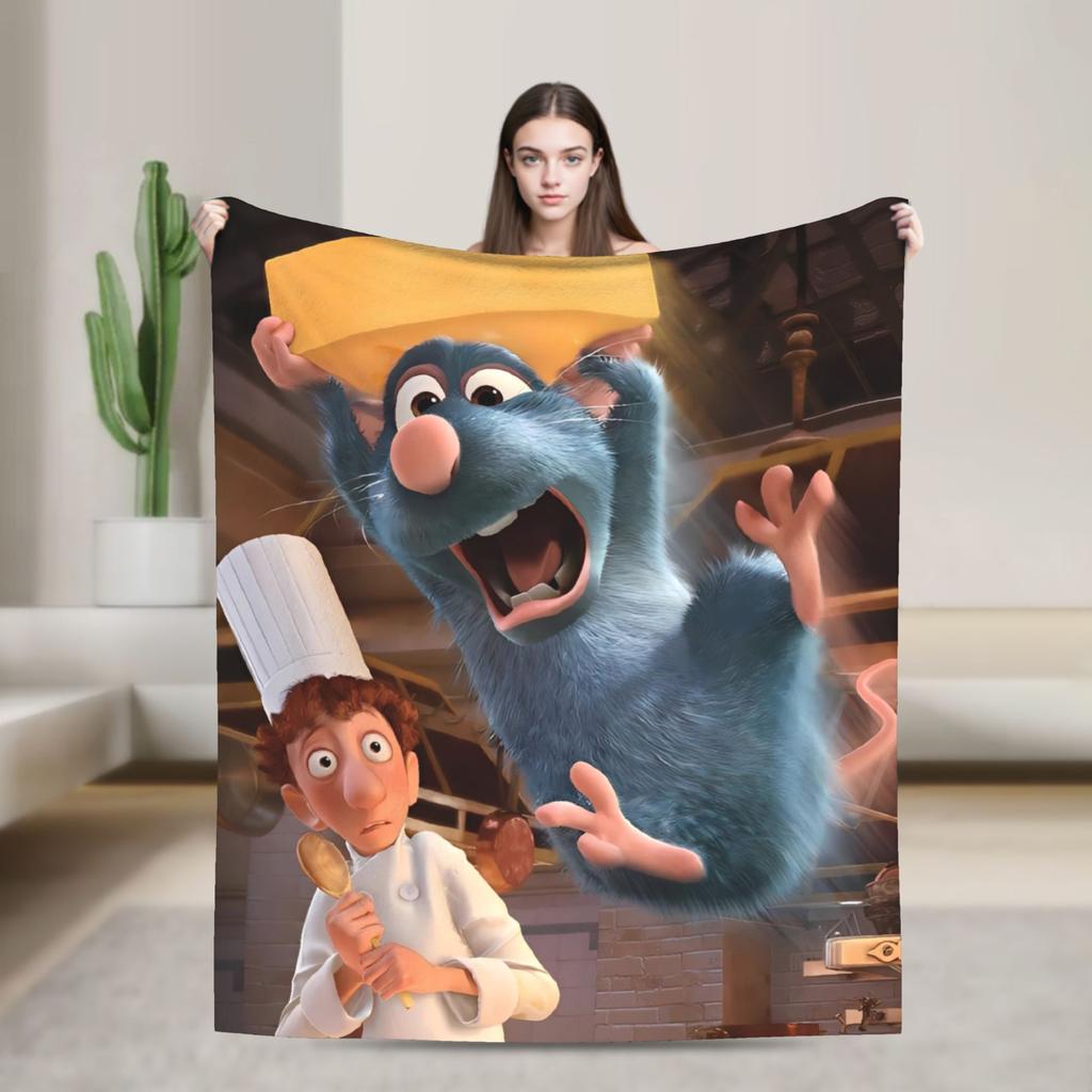Carino Ratatouille Coperte Super Morbide Coperta Plaid Peluche per Studenti Novità Copriletto in Flanella per Soggiorno Copri Divano Letto