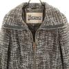 Herno made in Italy tweed coat 40 Gray Lightly padded Women Used