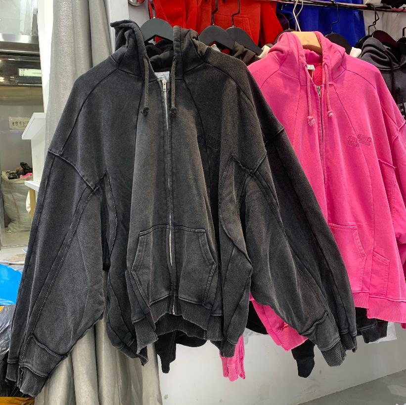 Sudadera con capucha y cremallera Patchwork Unisex de moda 2023