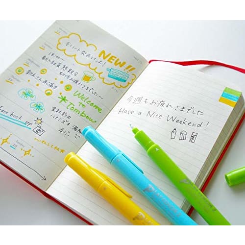 Tombow Water-based Signature Pen 36 Colors (Thick & Thin Twin Type) Color Pen Play Color 2 GCB-013
