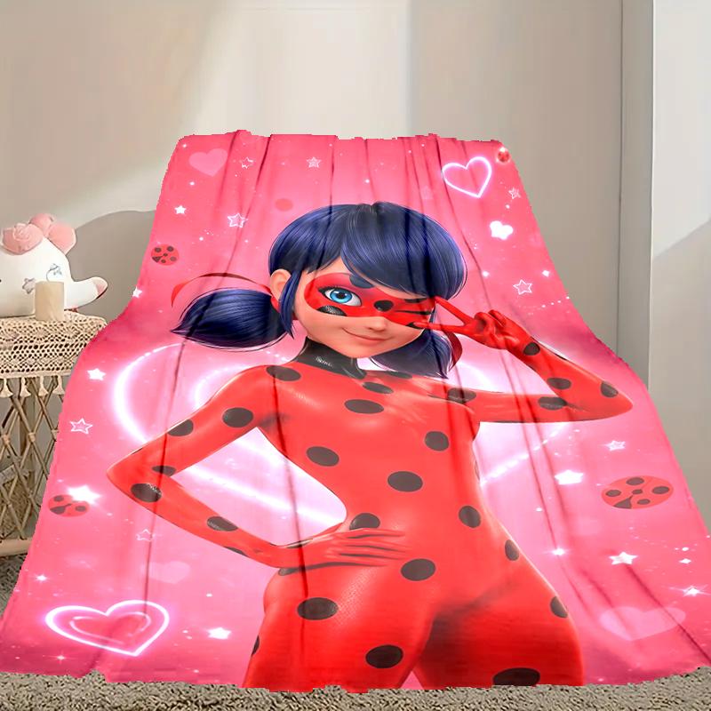 1pc Ladybug Blanket, Super Cozy Printed Home Blanket, All-Season Warmth