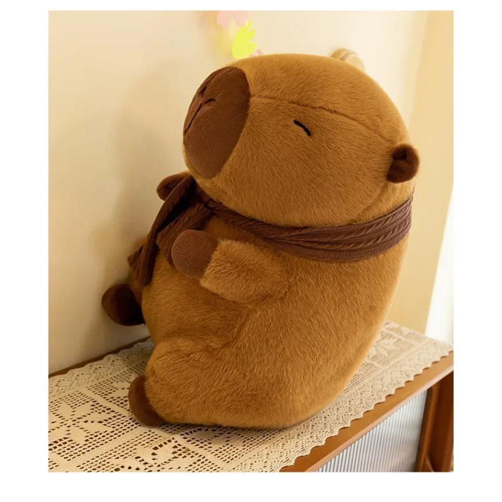 25-30CM Hot Plush Stuffed Doll Cute Scarf Pufferfish Plush Kawaii Animal Toy Children's Birthday Gift Capybara Doll Kids Toys