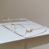 KAMMPT Vintage Polygon Sunglasses with Rhinestones Women Fashion Casual Decor Sun Glasses New Trendy Luxury Brand Design Shades